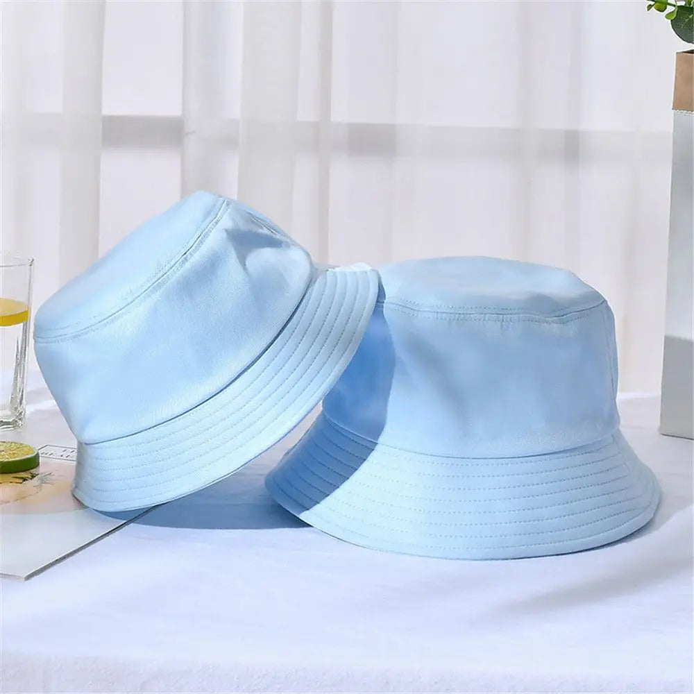 Chapeau de seau pliable d'été en coton unisexe pour femmes, chapeau de protection solaire d'extérieur, casquette de chasse de pêche de couleur pure, chapeau de bassin pour hommes, casquette de plage