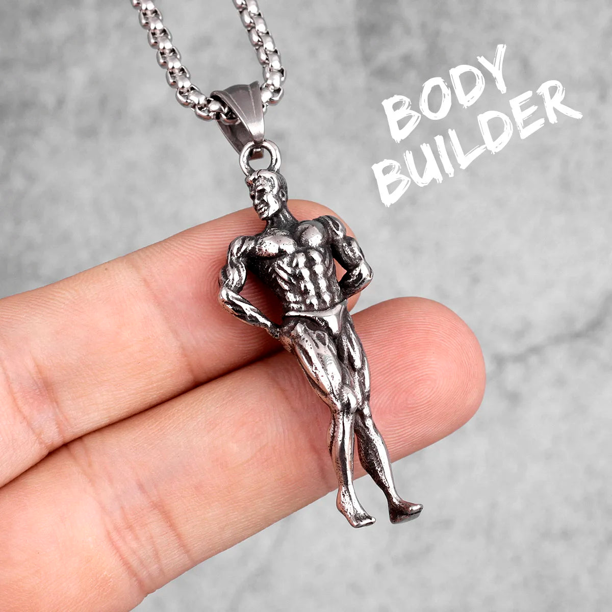 Fitness Gym Men Necklace Bodybuilding Boxing Gloves 316L Stainless Steel Pendant Tough Guy Chain for Boyfriend Male Jewelry Gift