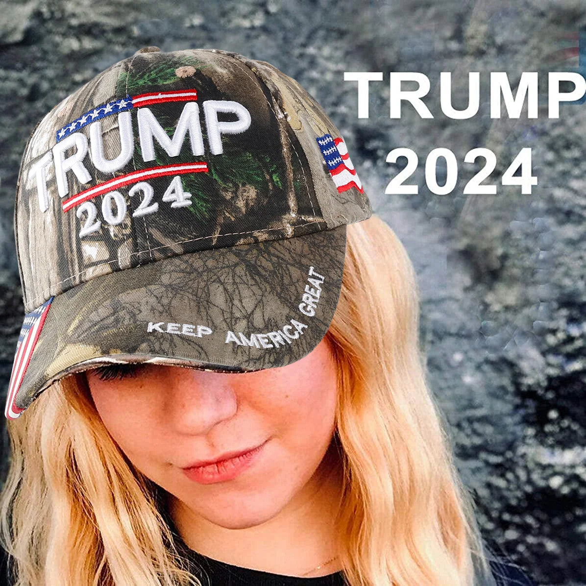 New Donald Trump 2024 MAGA Hat Cap Baseball Camo USA KAG Make Keep America Great Again Snapback President Hat Embroidered Cap