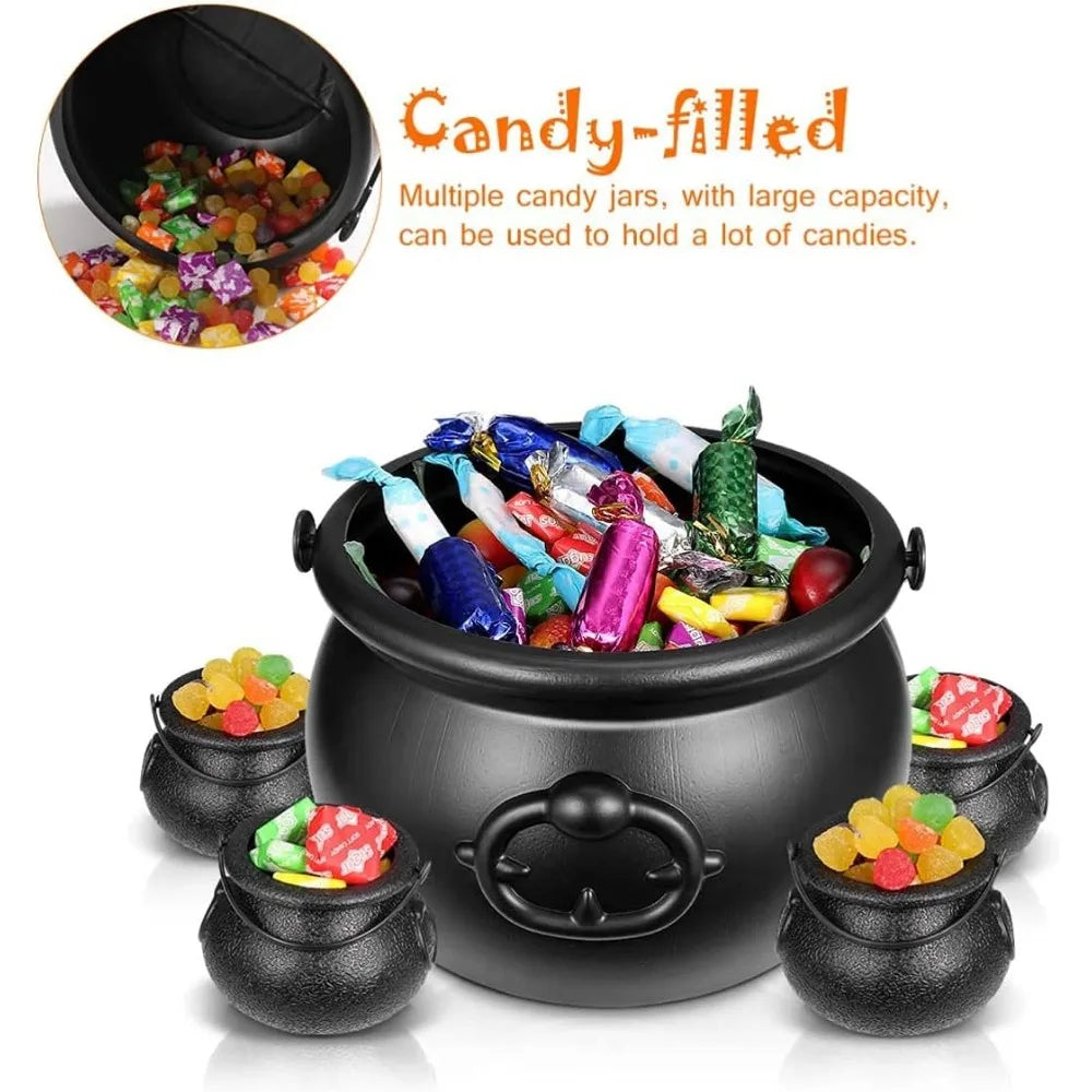 Large Wizard Witch Cauldron Decoration Prop Halloween Irish Parties Table Centerpieces Candy Holder Table Halloween Decorations