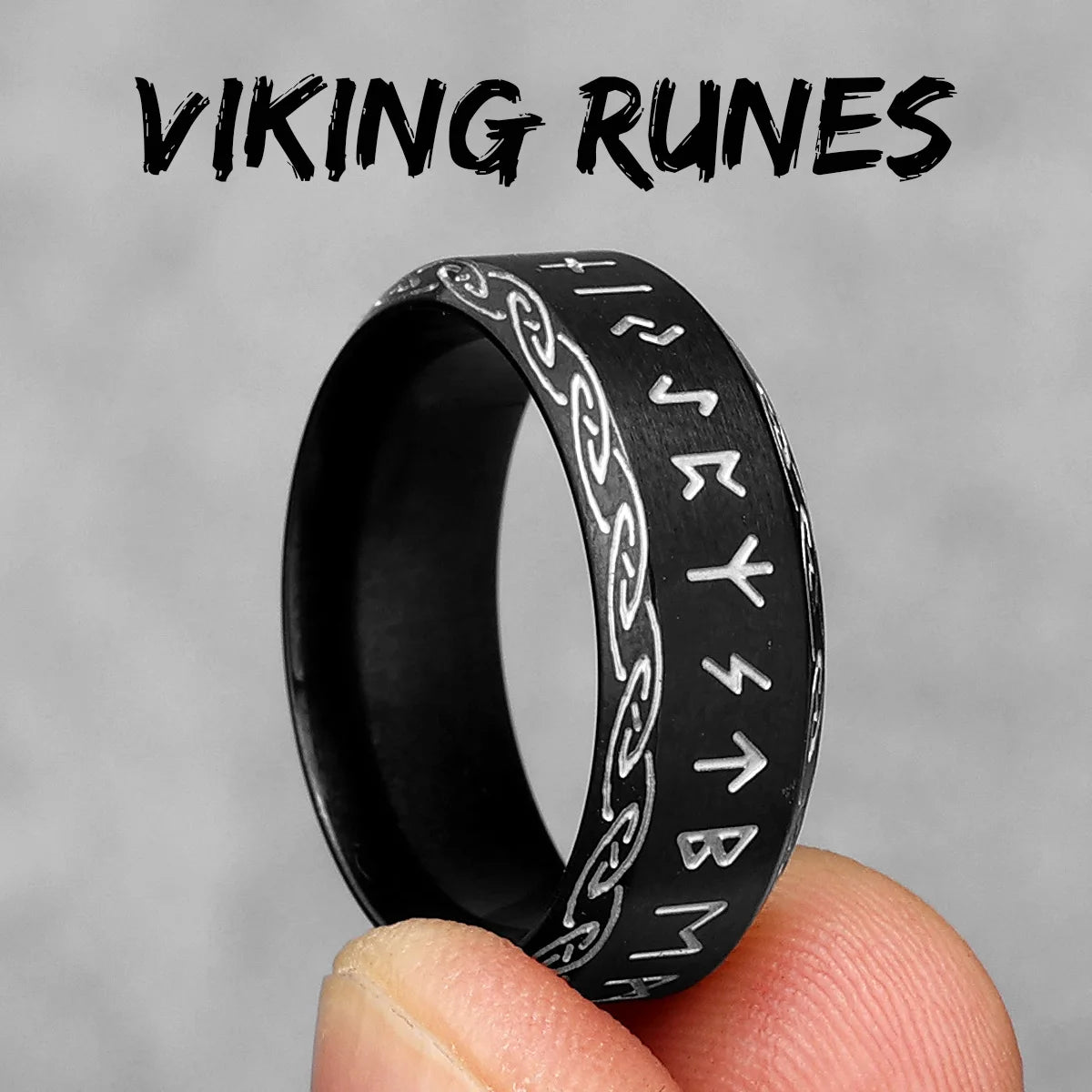 Anillos de acero inoxidable vintage con diseño de runas vikingas nórdicas y nudos celtas para hombre y mujer, joyería punk para motociclistas, regalo creativo al por mayor