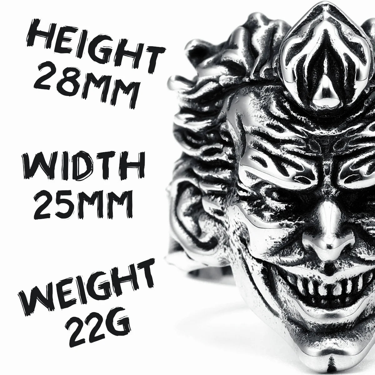 Joker Men Rings 316L Stainless Steel Clown Punk Rock HipHop Party for Biker Rider Male Boyfriend Jewelry Best Gift Dropshipping