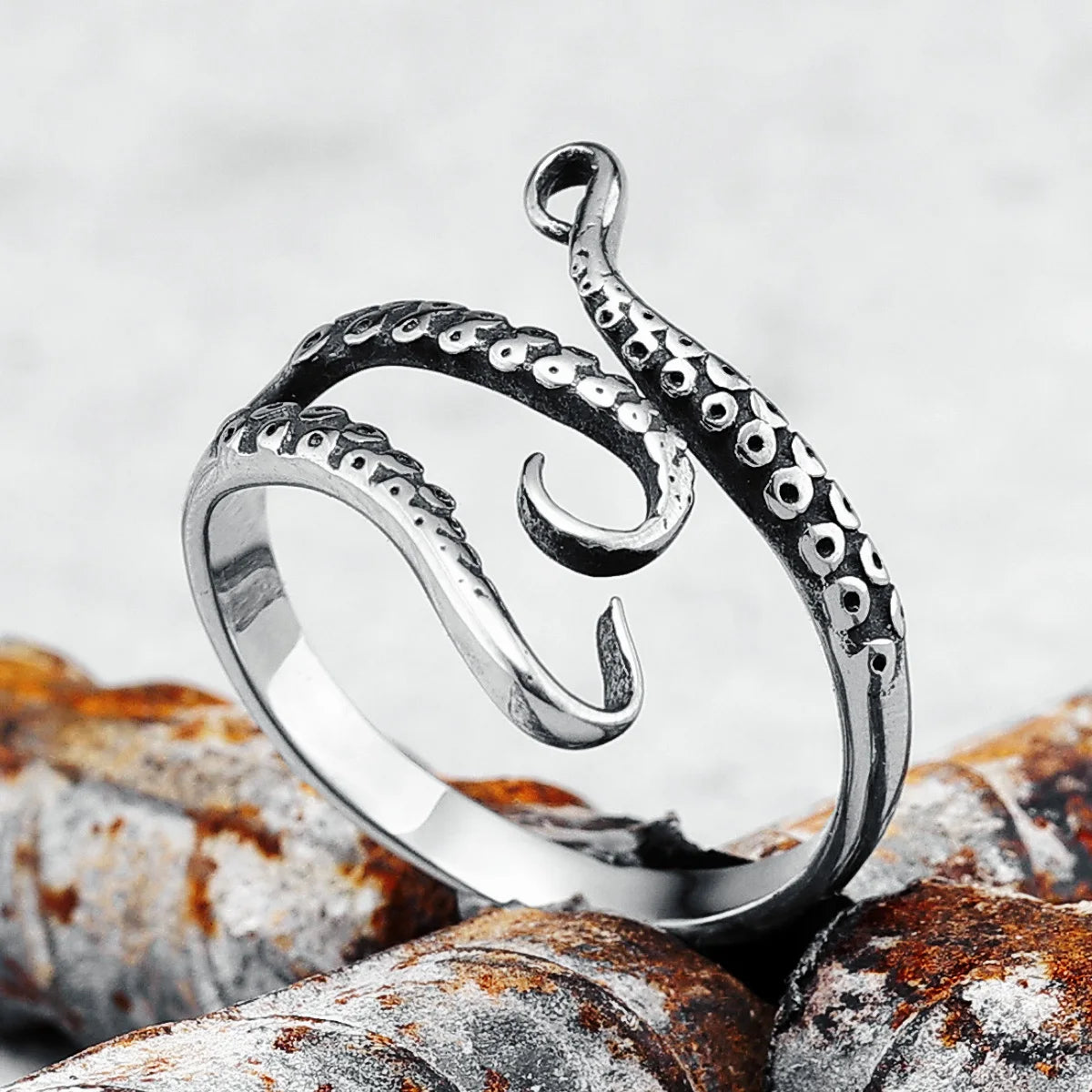 Octopus Tentacles Rings Simple High Quality Trendy 316L Stainless Steel for Friend Couple Jewelry Unisex Best Gift Wholesale