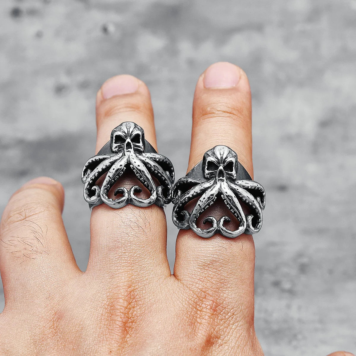 Octopus Captain Rings Top Quality Punk Rock 316L Stainless Steel Ring for Biker Rider Male Boyfriend Jewelry Best Gift Wholesale