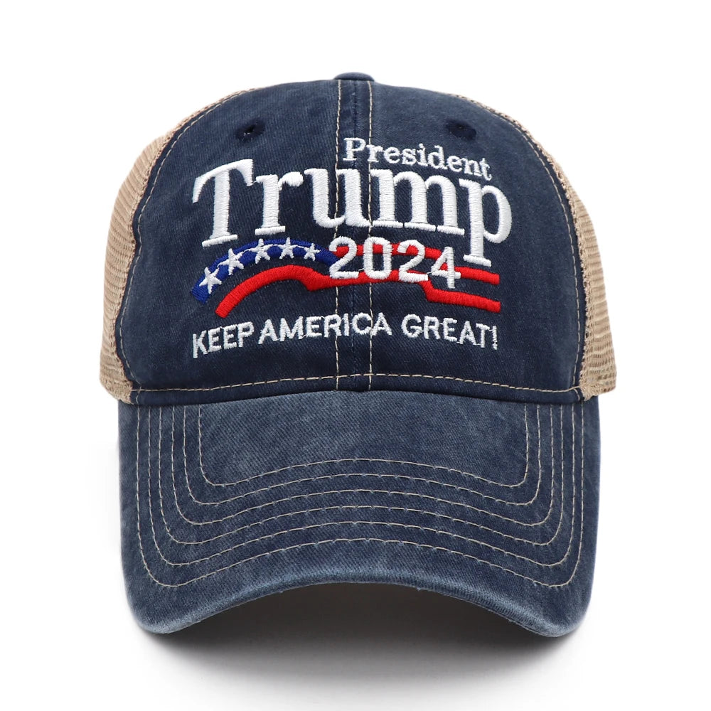 Casquette élégante Donald Trump 2024 USA Casquettes de baseball Keep America Great Snapback President Hat Broderie Mode Unisexe Chapeau pare-soleil