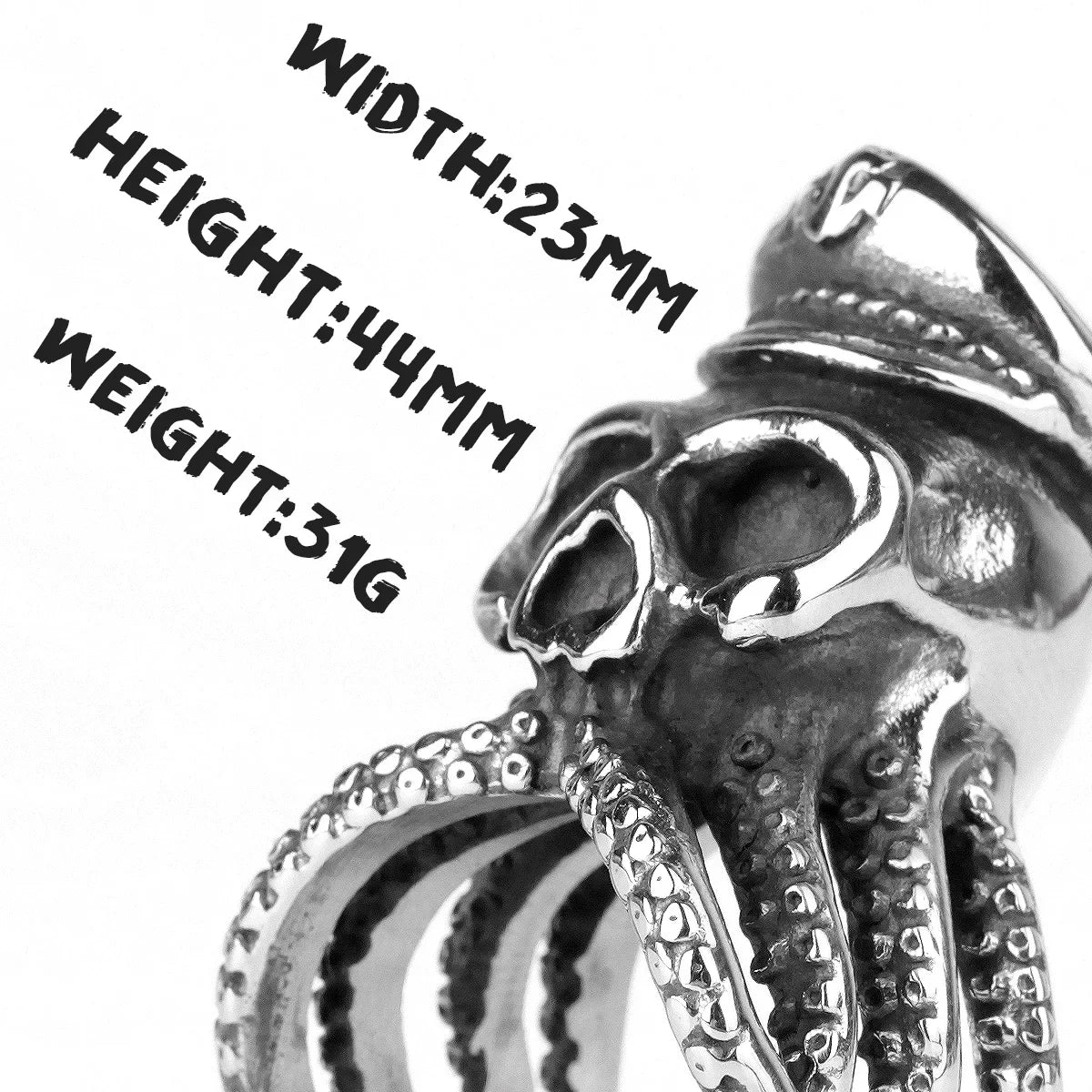 Octopus Ring Stainless Steel Men Rings Cuttlefish Captain Punk Rock Hip Hop for Male Boyfriend Jewelry Creativity Gift Wholesale