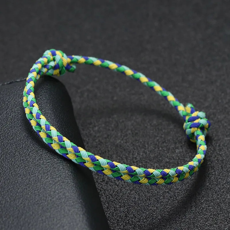 New Christmas Rope Bracelet Unisex Handmade Peruvian Knot Adjustable Braclet Friendship Brazalete Outdoor Survival Braslet Gift