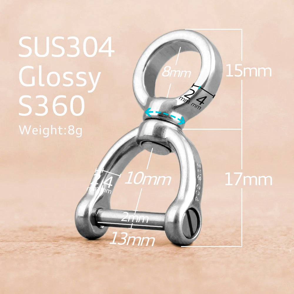 Luxury Titanium Car Keyring Horseshoe Buckle Lightweight Baked Color Keychain for Key Ring Holder EDC Tool Top Quality Best Gift