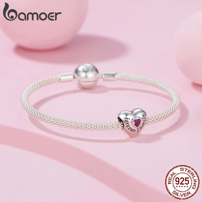 BAMOER 2024 Nouvelles perles de charme de la série Heart en argent sterling 925 adaptées au bracelet original DIY Bamoer Charm pour la fabrication de bijoux de Noël