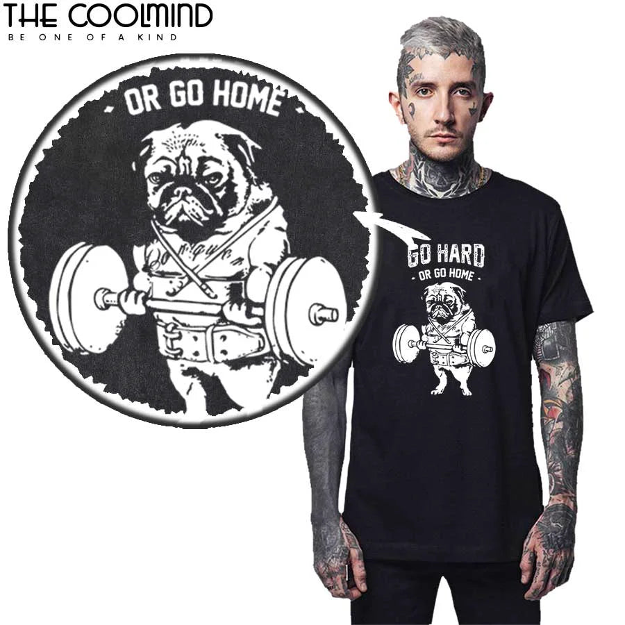 Camisetas casuales de algodón 100 % Pug Life para hombre, camisetas de moda Go Home Or Go Hard para hombre, camisetas para hombre, camisetas para hombre, camisetas para hombre