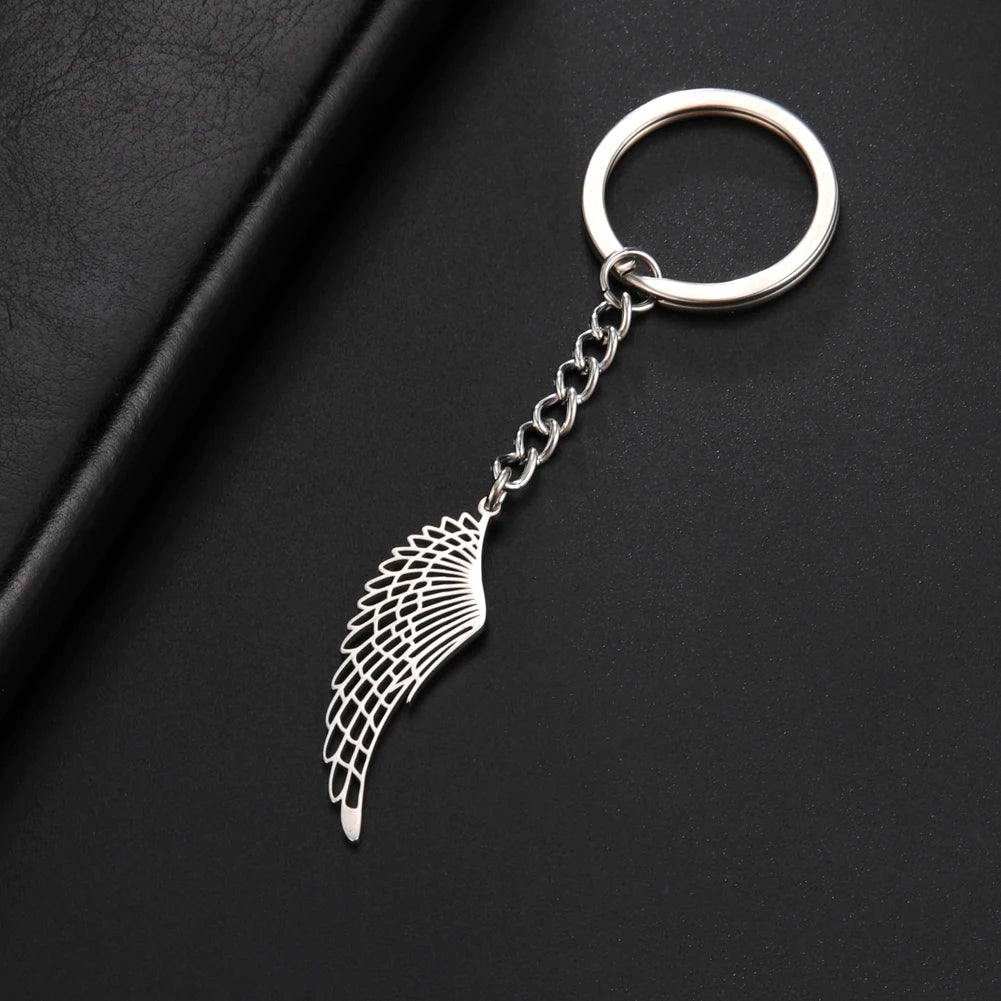 Dreamtimes Angel Wings Key Chain Ring Love Cute Bag Anime of Freedom Feather Women Car Keychains Keyrings Fashion  Jewelry