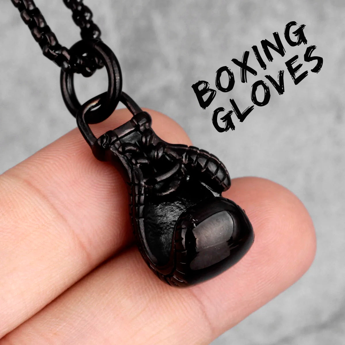 Fitness Gym Men Necklace Bodybuilding Boxing Gloves 316L Stainless Steel Pendant Tough Guy Chain for Boyfriend Male Jewelry Gift