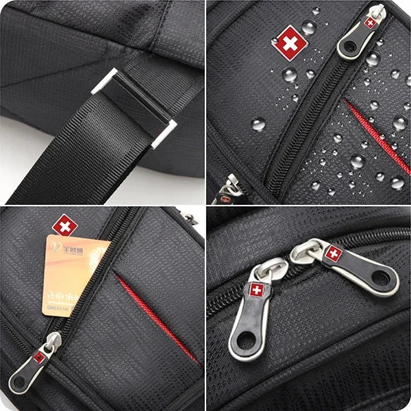 SWISS MILITARY Men Chest Bag Leisure Waterproof Shoulder Bag Outdoor Messenger Bag Youth Messenger Bag New Solid Color Chest Bag