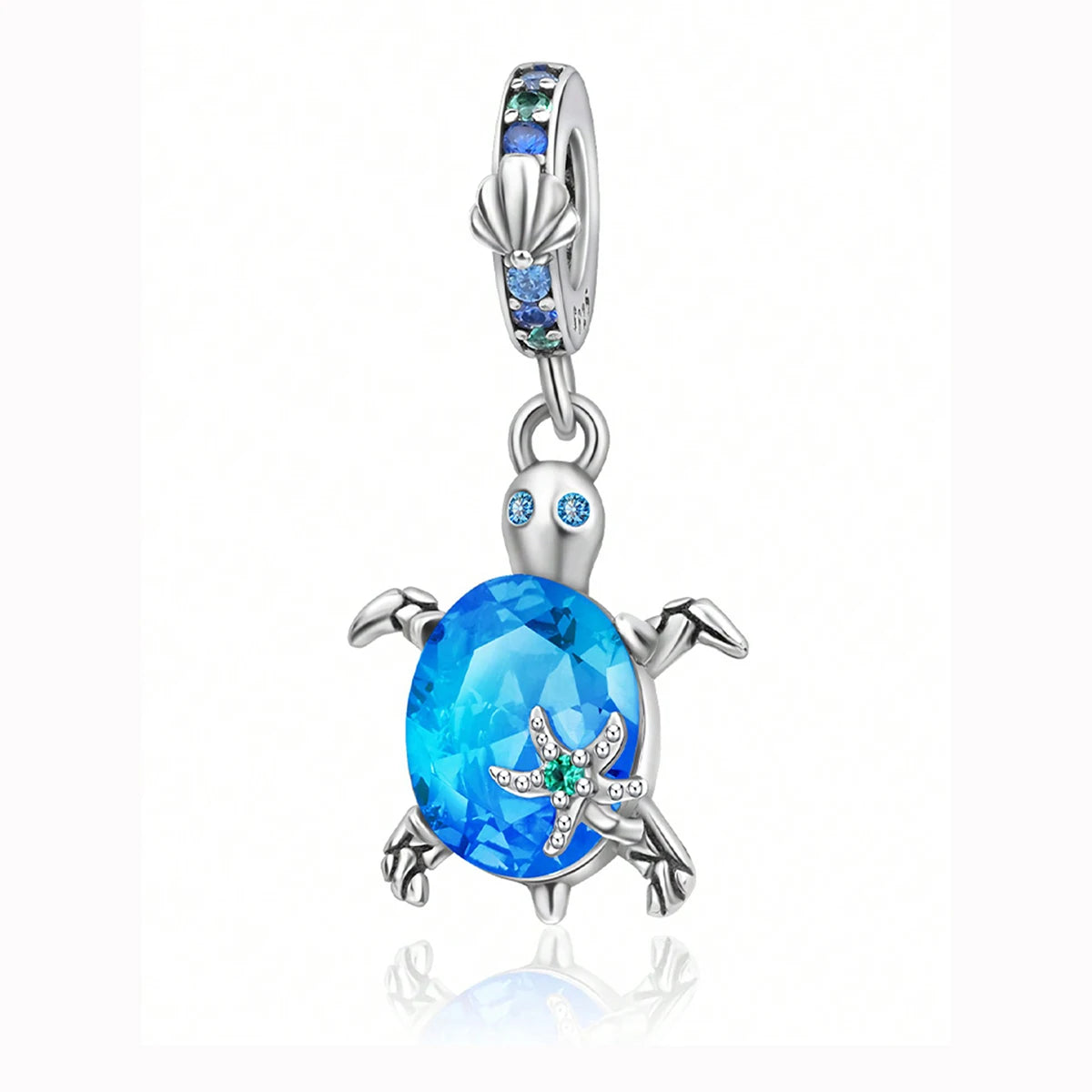 New 925 Sterling Silver Shell Sea Star Turtle Ocean Series Pendant Fit Original Pandora Bracelet Snake Chain Beaded Women Gift