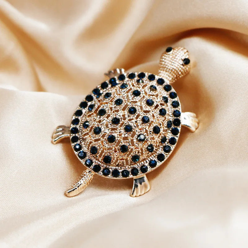 Luxury Rhinestone Hollow Turtle Brooches for Women - Madeinsea©