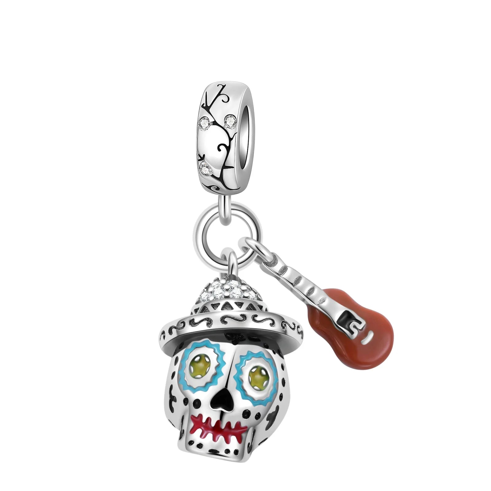 New 925 Sterling Silver Pumpkin Skull Cat Rose Halloween Beads Charms Fit Original Pandora Bracelets Women Jewelry DIY Gift