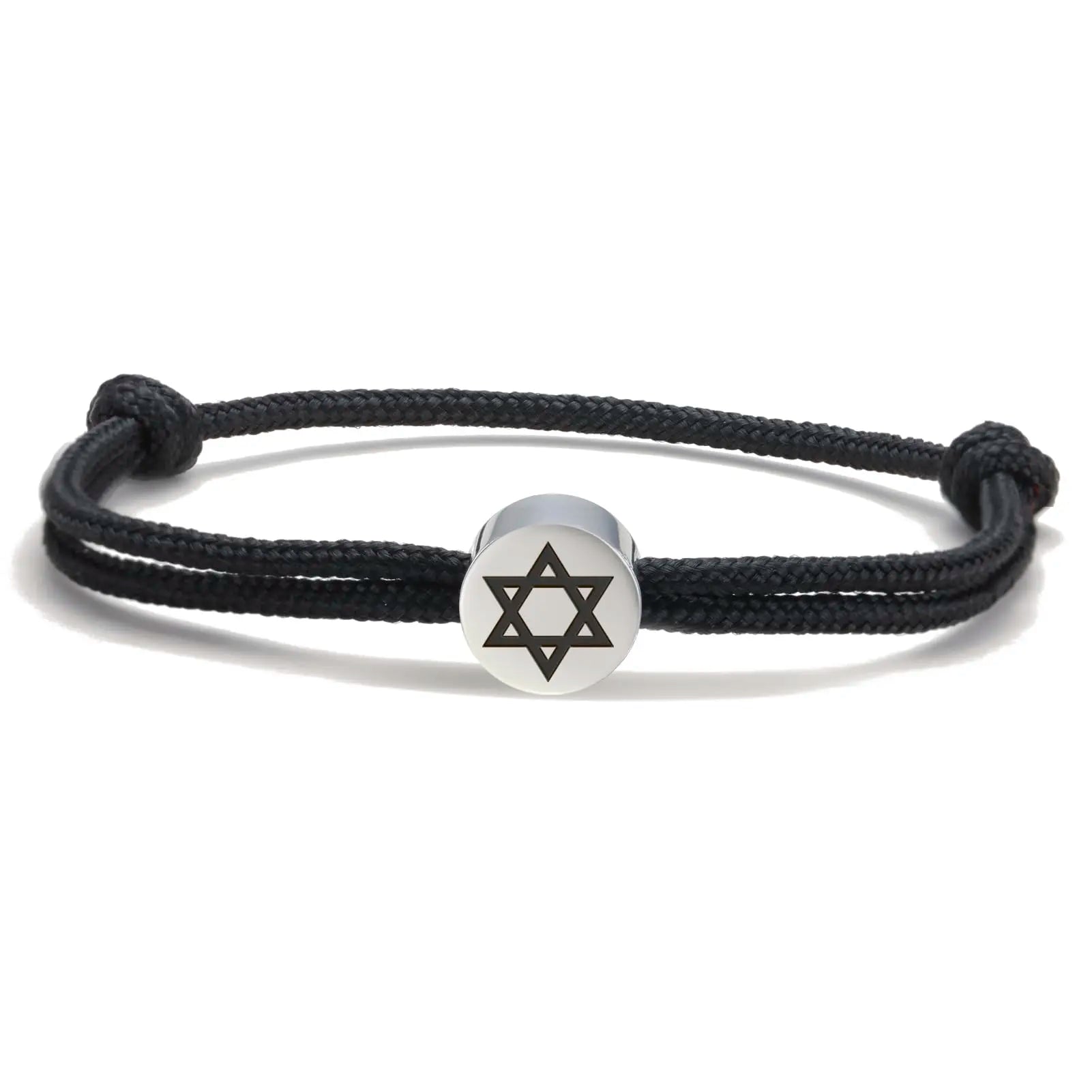 Dreamtimes Star of David Nautical Bracelet Handmade Stainless Steel Hexagram Pendant Jewish Star Lucky Jewelry for Women Mens