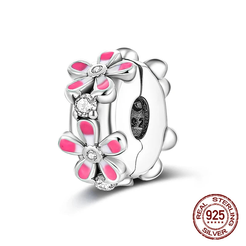 Hot Sale 100% 925 Sterling Silver Charm Flower Butterfly Bead Fit Original Pandora Charms Bangles Making For Women DIY Jewelry