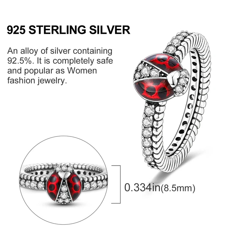 New 925 Sterling Silver Rings Simple Sparkling Stackable Original Rings For Women Anniversary Engagement Love Jewelry Gift