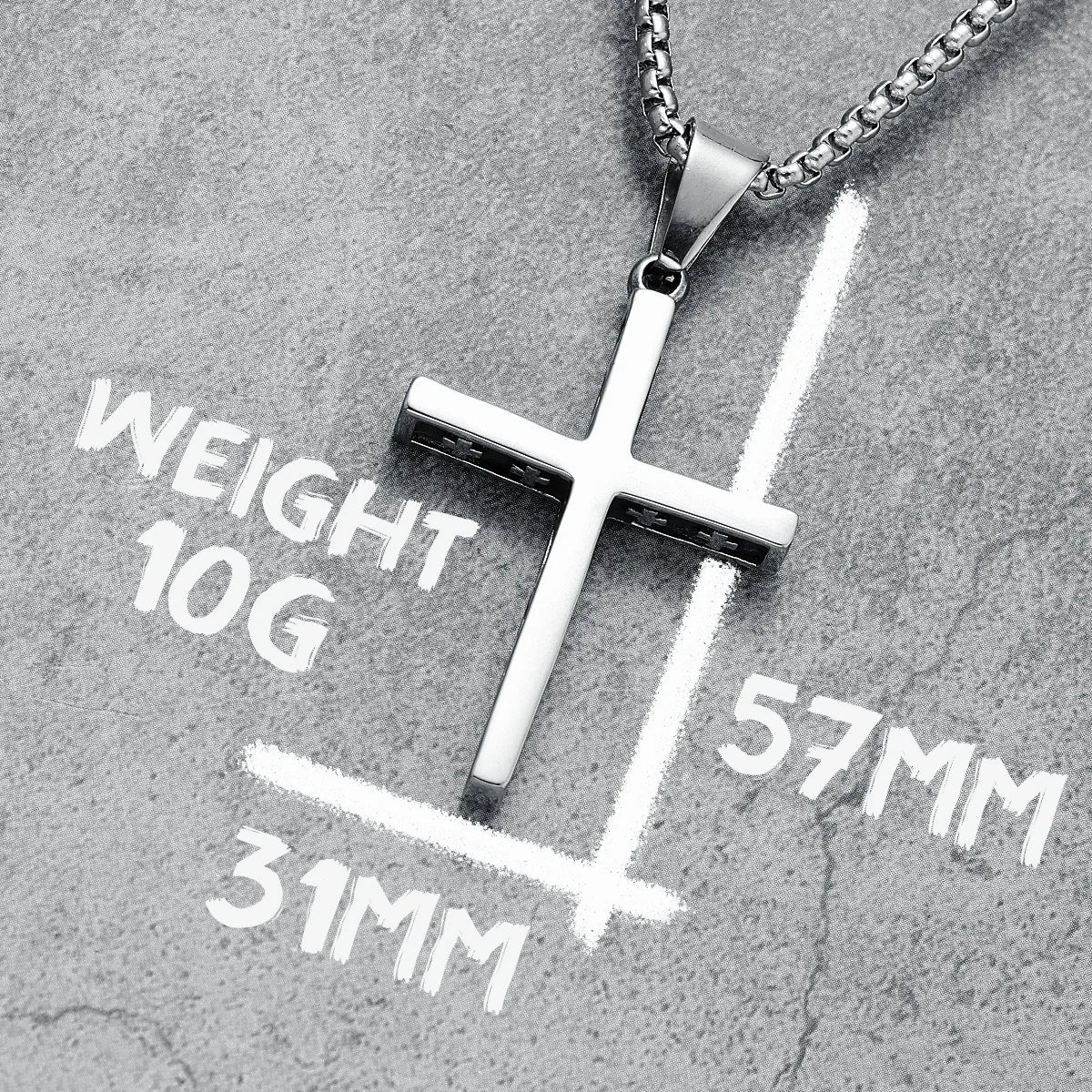 Simple Cross Men Necklace 316L Stainless Steel Pendant Chain Top Quality Religion Rock Punk Rap for Biker Male Jewelry Best Gift