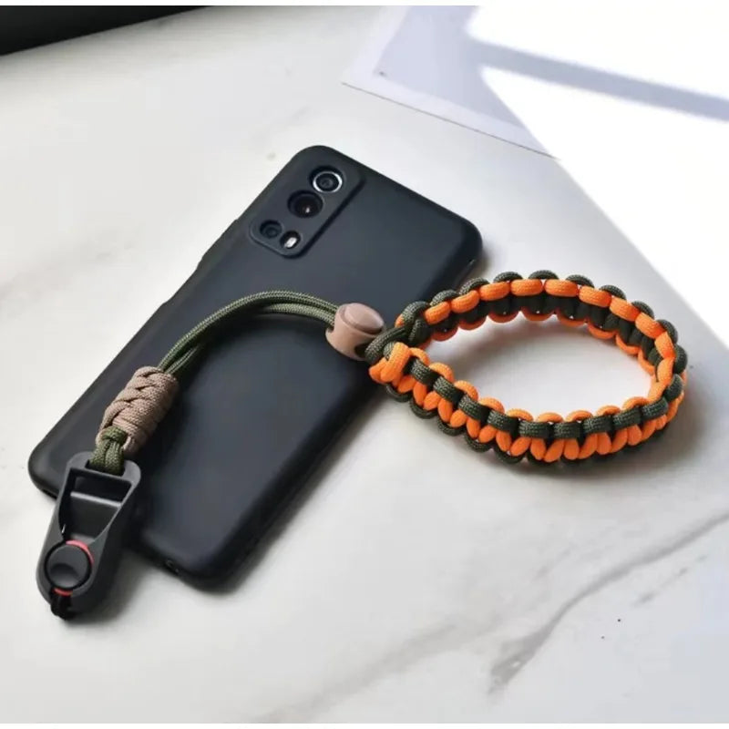 Outdoor Anti-lost Digital Camera Wrist Strap, Climbing Umbrella Rope Hand-woven Sling, Detachable Mobile Phone Paracord Lanyard