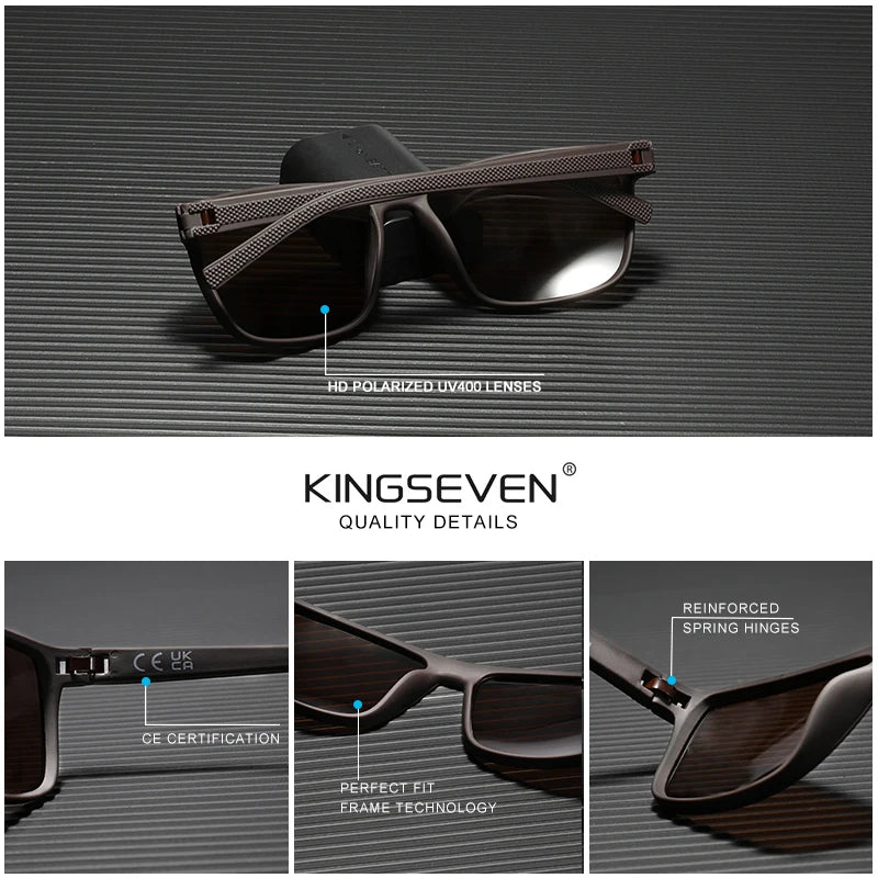 KINGSEVEN New Polarized Sunglasses Women Driving Classic Square Frame Sun Glasses sunglasses for Men Outdoor Travel 755 - Madeinsea©