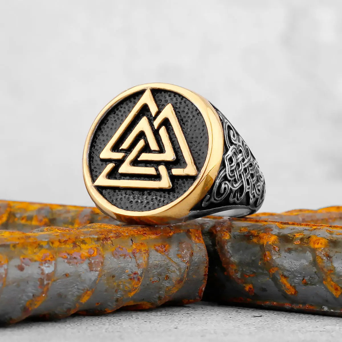 Anillo amuleto vikingo vintage de acero inoxidable con brújula nórdica, runas, anillos para hombres y mujeres, joyería de varios estilos para adolescentes, regalo para novio