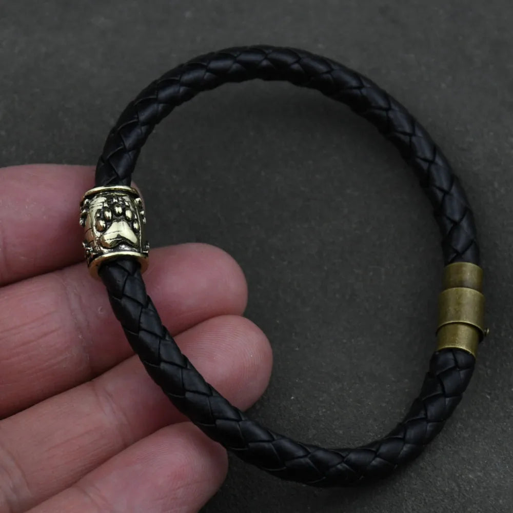 Mens Womens Viking Bracelet Decoration Bangles With Charms Beads Vikings Accessories Runic Runes Beads Diy Jewelry