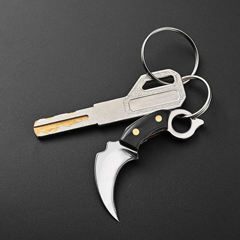 1pcs Mini Claw Knife EDC Stainless steel Blade Pocket Keychain Outdoor Tool Open Express Pocket Knife Pendant Gift Accessories