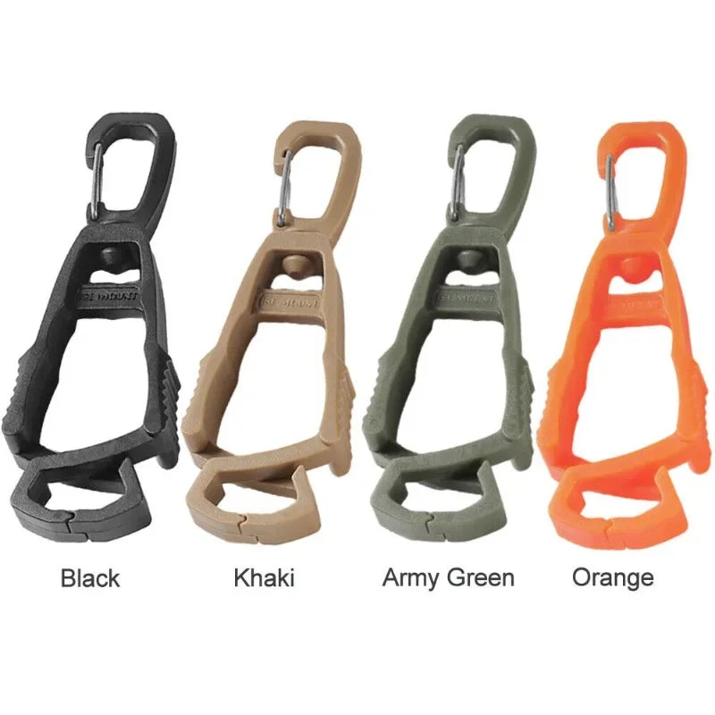 1/5pcs Clip Holder Anti-drop for Glasses Helmets Gloves for Camping & Hiking Working Outdoor Tools Black Army Green Khaki Orange