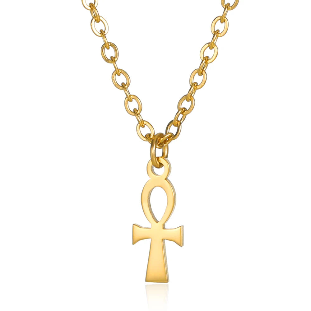 Cross Necklaces Height Classic Egyptian Nile Ankh Cross Pendant necklace  for Women Men Vintage Egyptian Jewelry Amulet Crucifix