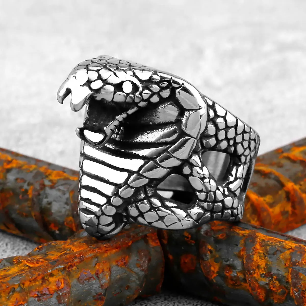 Totenkopf/Tiere Gothic Punk Satanischer Teufel Ring Vintage Steampunk Herren Edelstahl Wikinger Ring Hiphop Motorrad Biker Schmuck