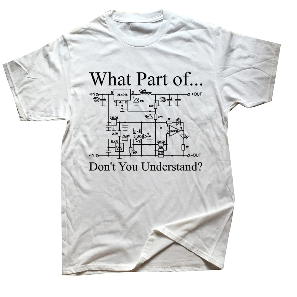 ¿Qué parte del circuito eléctrico no entiendes? Camiseta Papá Esposo Ingeniería Ingeniero Eléctrico Electricistas Camiseta