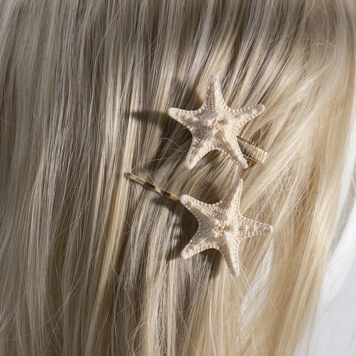 2PCS Starfish Sea Star Hairpin Natural Elegant Hair Clip Hairgrips Headwear Headdress Jewelry For Women Girls Hair Accessories