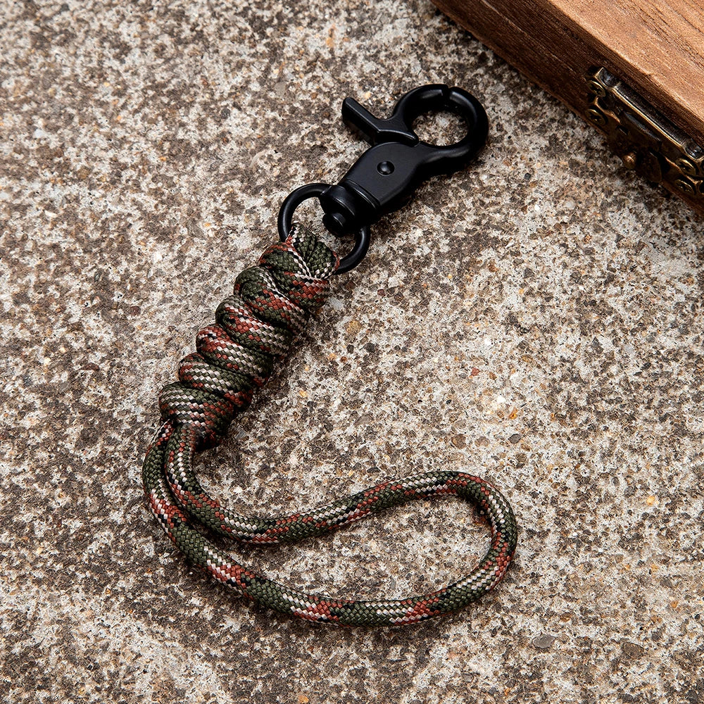 MKENDN Emergency Paracord Clip Buckle Keychain Outdoor Camping Rescue Survival Rope Flashlight Knife Lanyard Backpack keychains