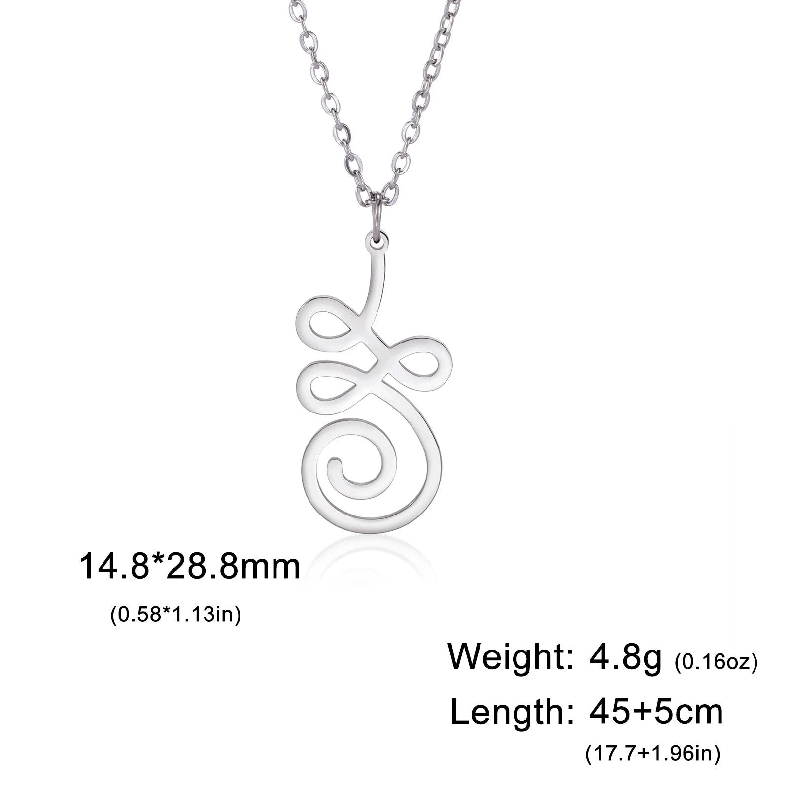 Dreamtimes Simple Design Vortex Carved Charms Spiral Swirl Pendant Necklace Chain for Gift Stainless Steel Jewelry Collares