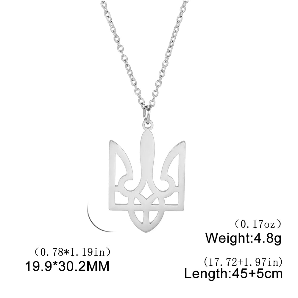 Dreamtimes Palestine QR Code Ukraine Map Men's Necklace Fashion Stainless Steel Pendant Choker Gift Jewelry 2022 New Wholesale