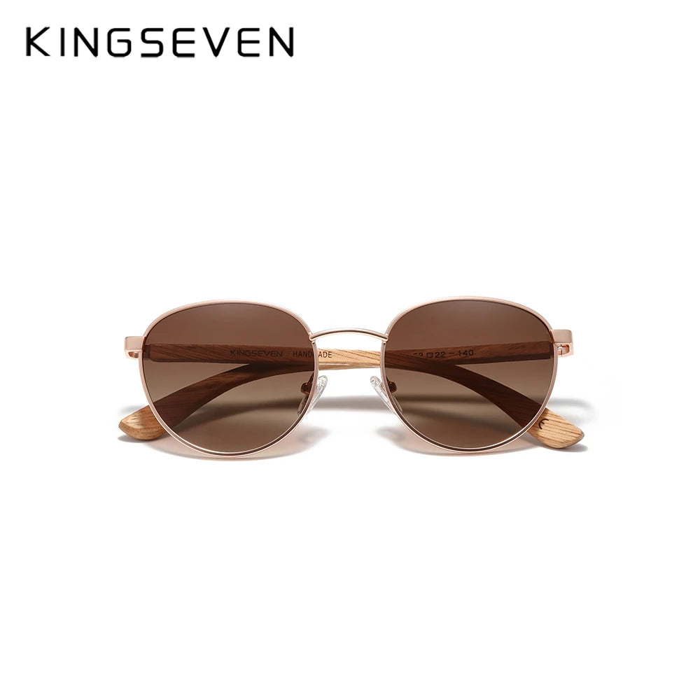 KINGSEVEN Sunglasses For Men UV400 Polarized Women’s Eyeglass Frame Natural Wood Fashion Sun Glasses Protection Eyewear - Madeinsea©