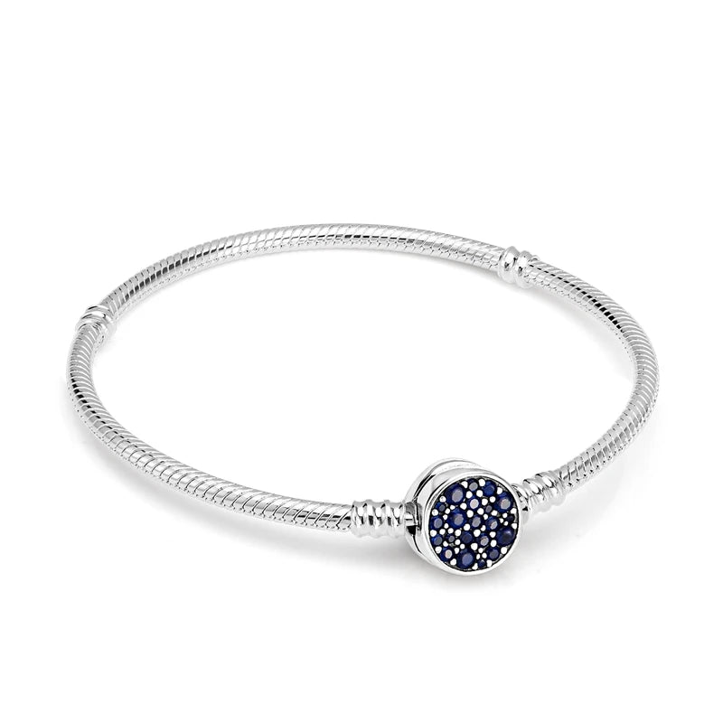 Pulsera original apta para pulseras con forma de corazón, mariposa, árbol de la vida familiar, abalorios de plata 925 DIY, pulseras de moda para mujer, joyería