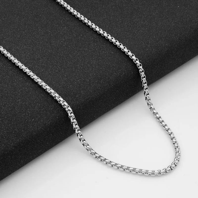 Collier chaîne en acier inoxydable pour hommes et femmes, style punk rock, simple, chaîne à maillons, ras du cou, vintage, tendance, métal solide, vente en gros