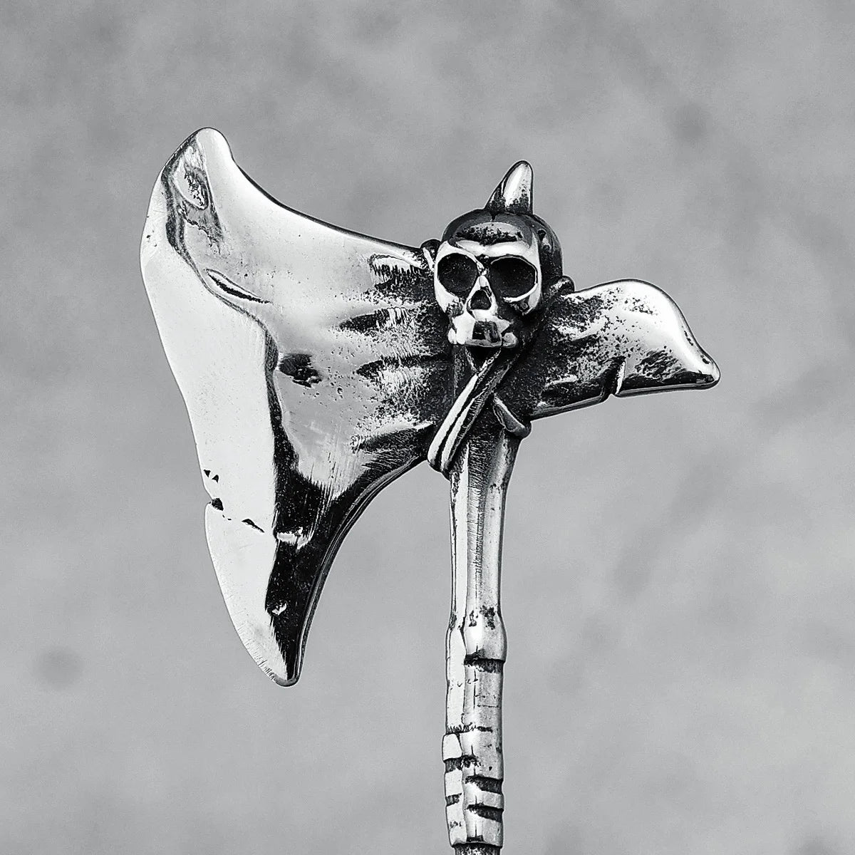 Skull Axe Necklace Stainless Steel Retro Tomahawk Top Quality Punk Rock Men Pendant Chain for Boyfriend Jewelry Gift Wholesale