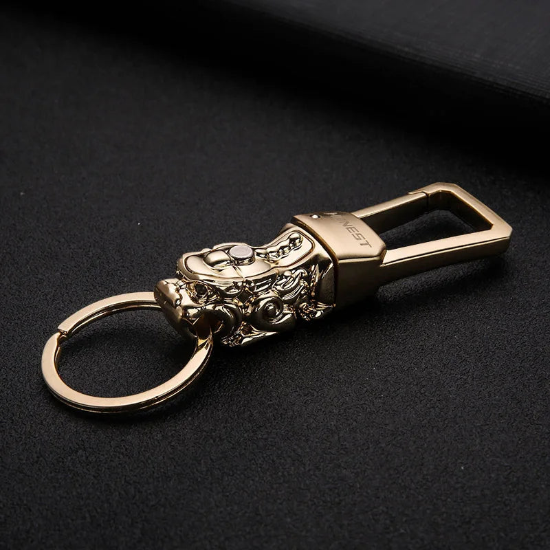 Luxury Keychains Men Women Car Key Chain for Key Ring Holder Jewelry Genuine Leather Rope Bag Pendant Custom Engraving Best Gift