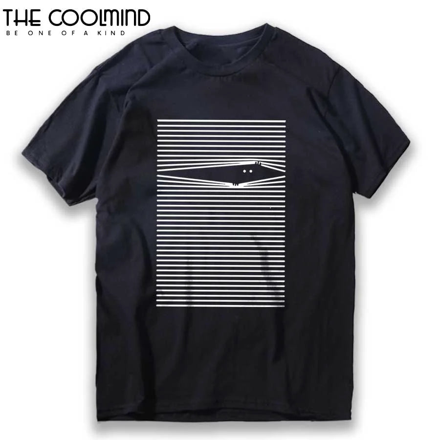 COOLMIND qi0403A 100% Cotton Cool Funny Men T Shirt Casual Short Sleeve Summer Loose Tshirt Male o-neck t-shirt Tee Shirts