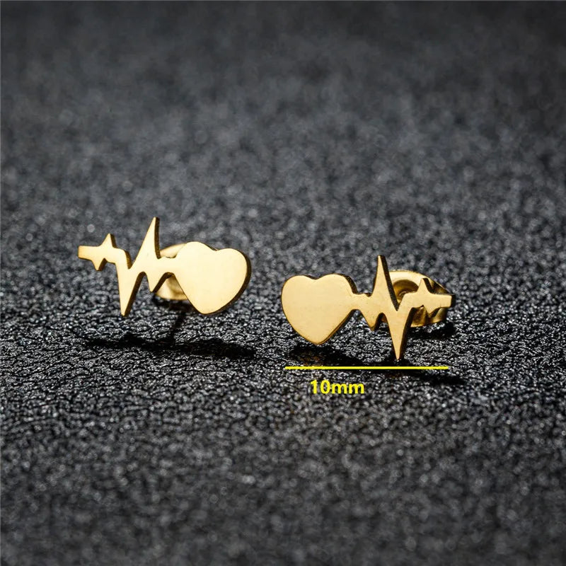 Cartoon Stainless Steel Stud Earrings Gingerbread Man Deer Spider Ghost Earings for Women Christmas Piercing Jewelry 2024