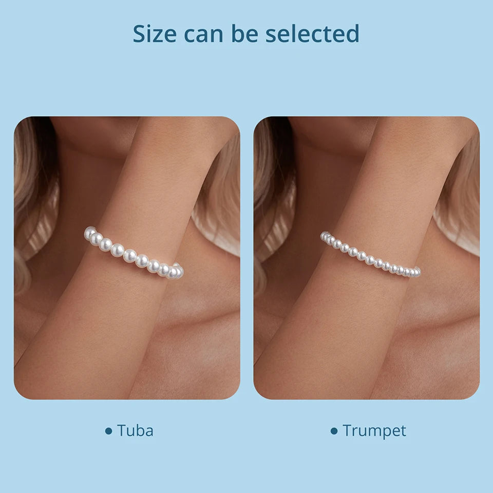 BISAER 925 Sterling Silver Pearl Bracelet Adjustable Chain Plated White Gold for Elegant Women Party Original Fine Jewelry