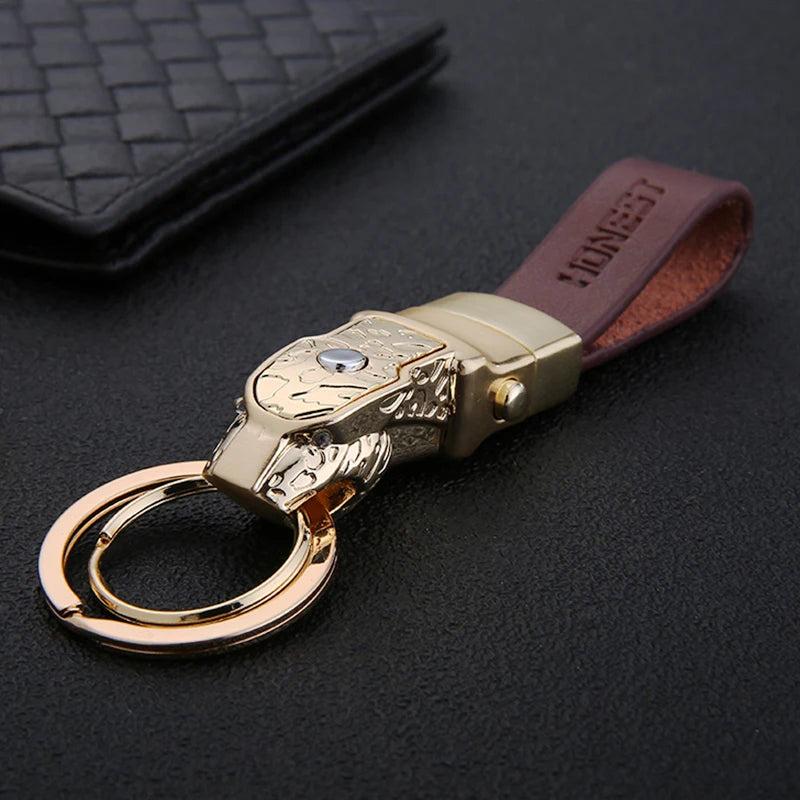 Luxury Keychains Men Women Car Key Chain for Key Ring Holder Jewelry Genuine Leather Rope Bag Pendant Custom Engraving Best Gift