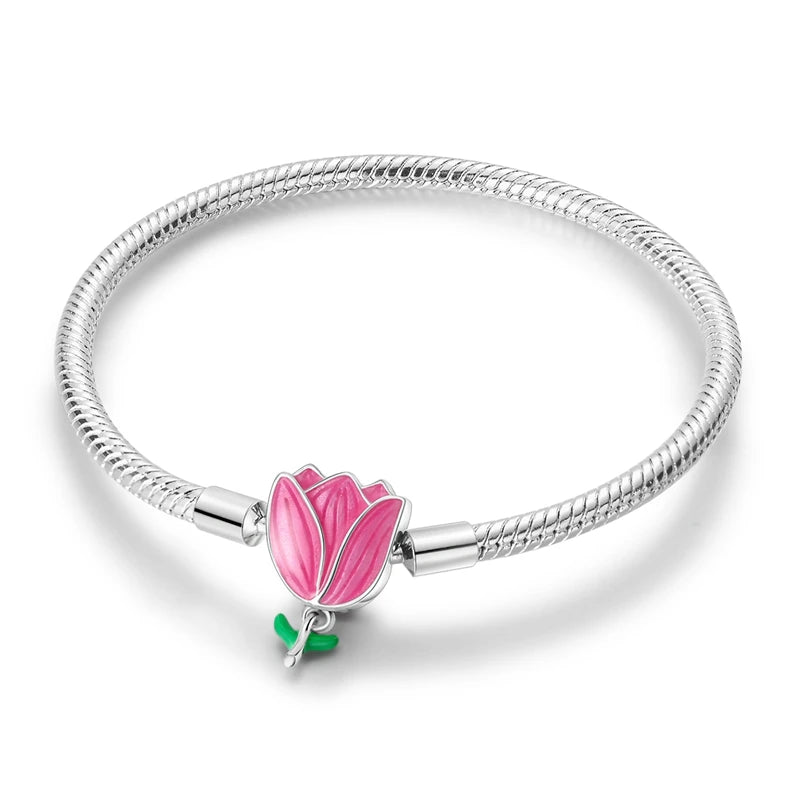 Pulsera original apta para pulseras con forma de corazón, mariposa, árbol de la vida familiar, abalorios de plata 925 DIY, pulseras de moda para mujer, joyería