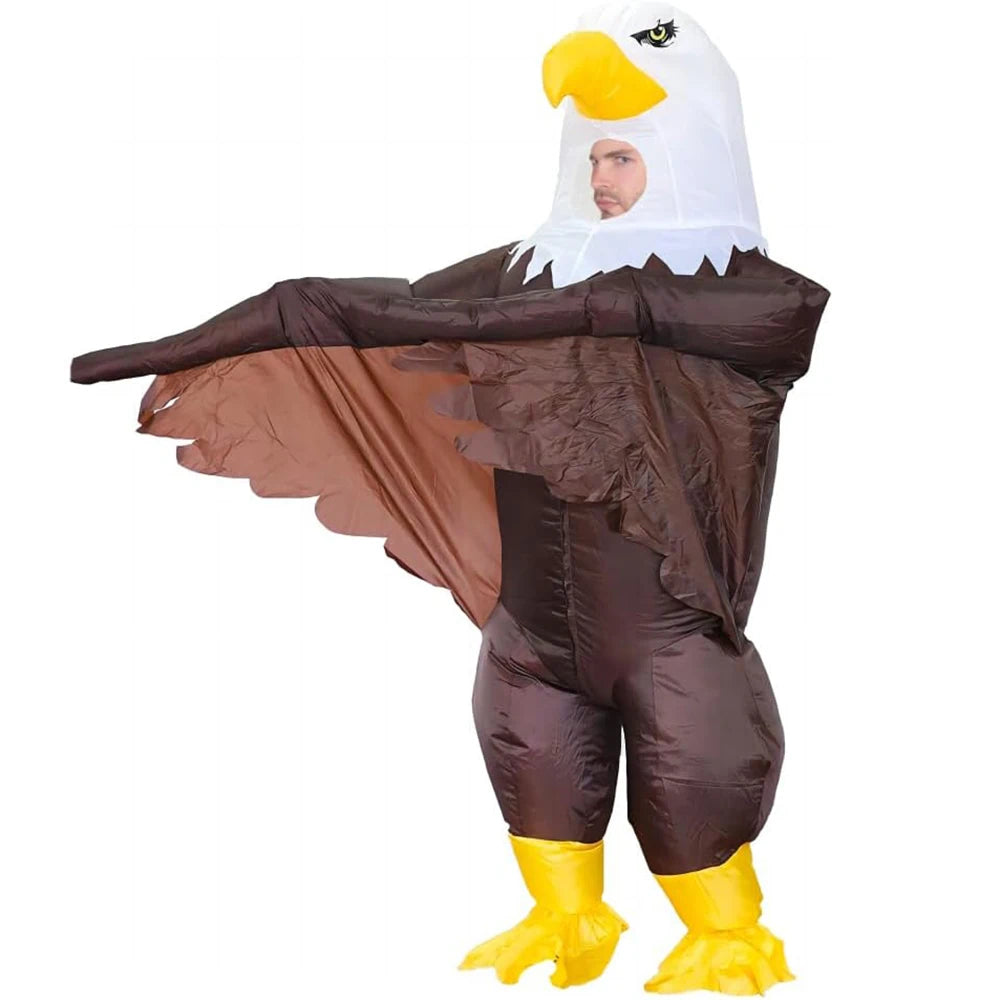 Inflatable Eagle Costume for Adult Blow Up Bald Eagle Halloween Costume Happy Independence Day Celebration Costume