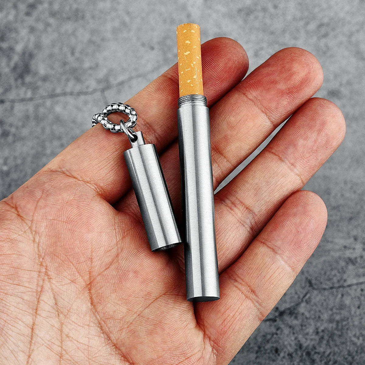 One Last Cigarette Necklaces 316L Stainless Steel Men Pendants Case Chain Funky Punk for Boyfriend Male Jewelry Gift Wholesale