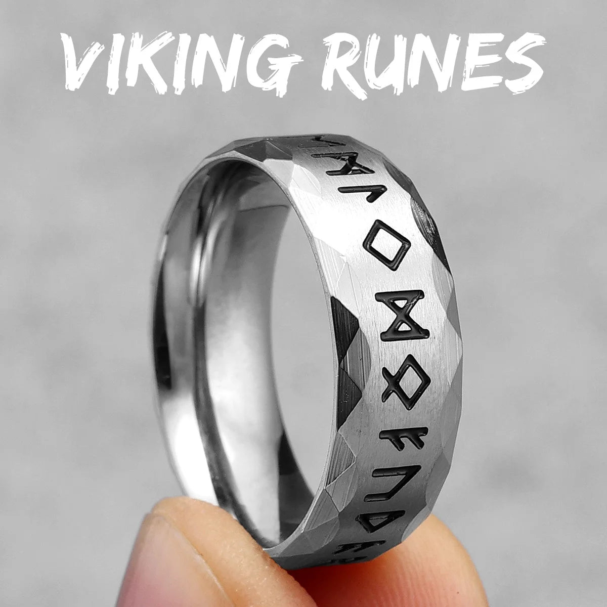 Anillos de acero inoxidable vintage con diseño de runas vikingas nórdicas y nudos celtas para hombre y mujer, joyería punk para motociclistas, regalo creativo al por mayor